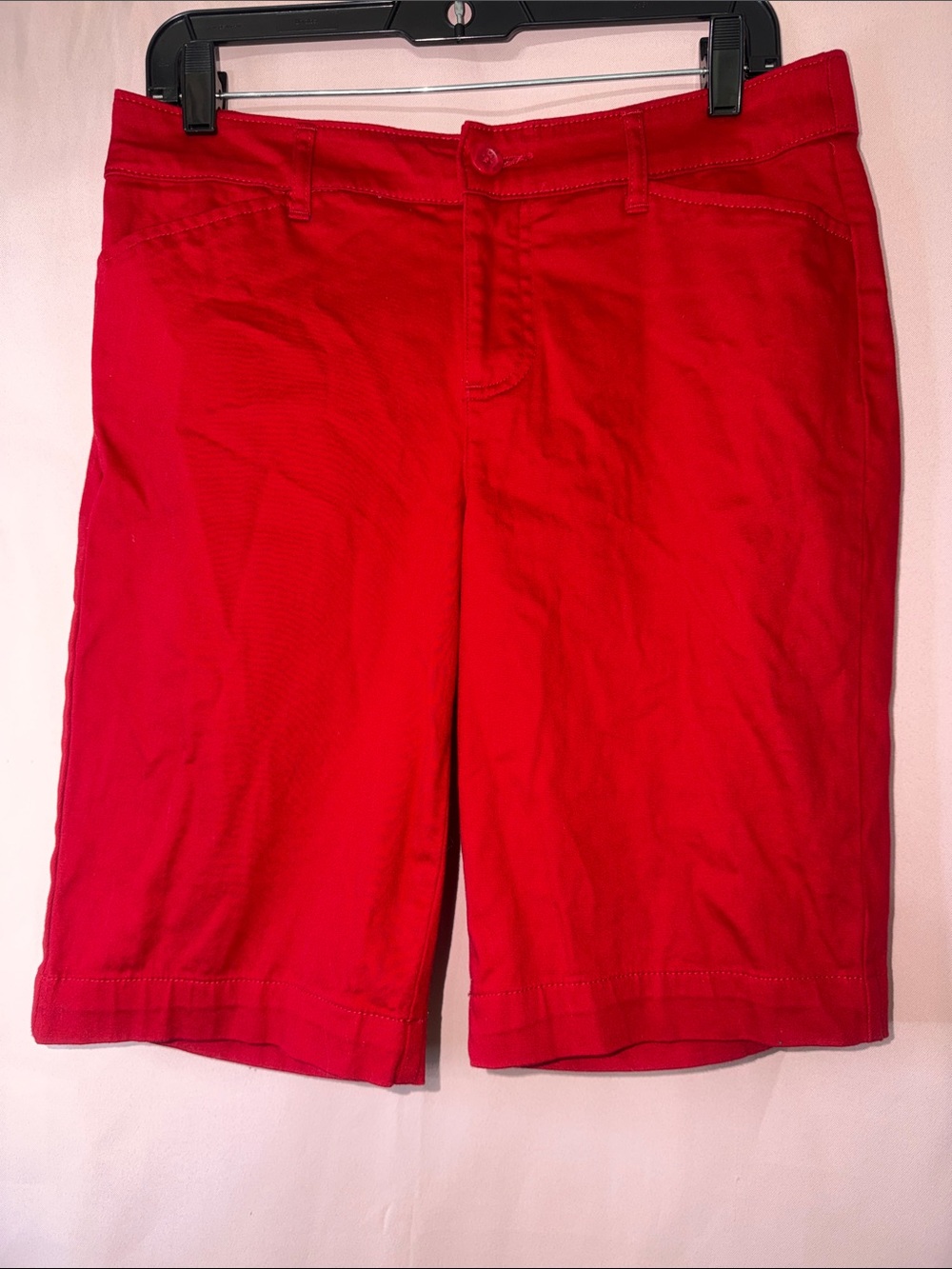 St. John's Bay Red Women's Bermuda Shorts